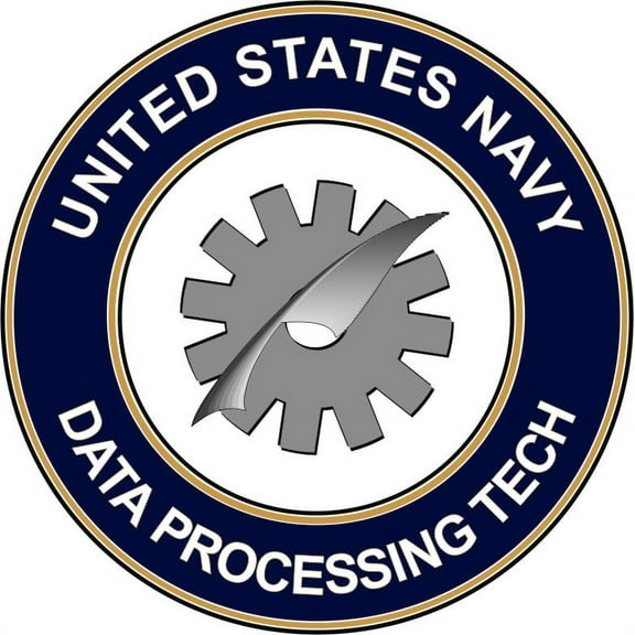 3.8 Inch U.S. Navy Data Processing Tech DP decal