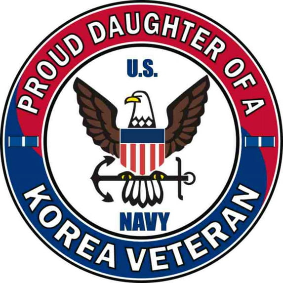 3.8 Inch U.S. Navy Proud Daughter of a Korea Veteran