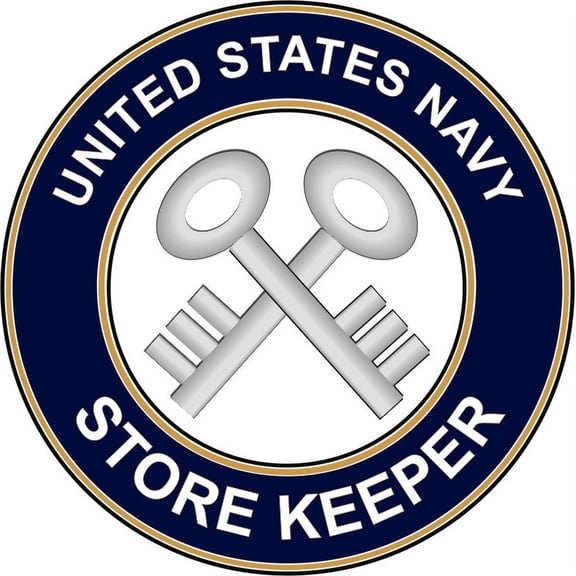 3.8 Inch U.S. Navy Storekeeper SK decal