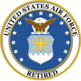 thumbnail image 1 of 3.8 Inch UNITED STATES AIR FORCE RETIRED MILITARY DECAL, 1 of 1
