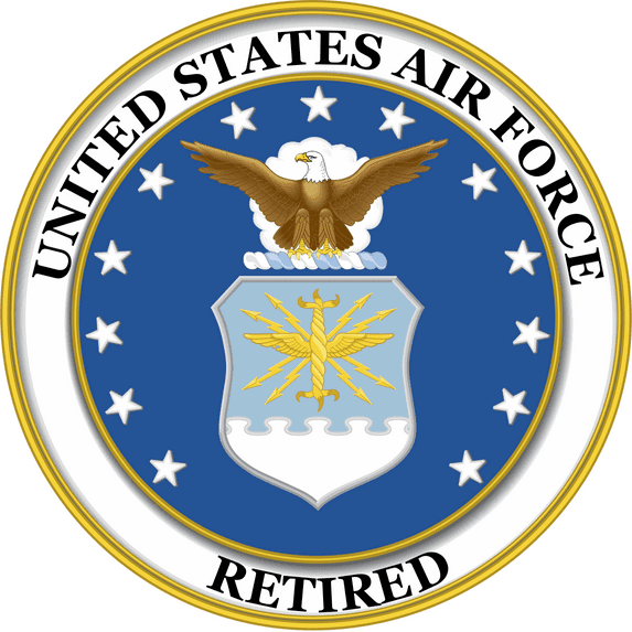 3.8 Inch UNITED STATES AIR FORCE RETIRED MILITARY DECAL