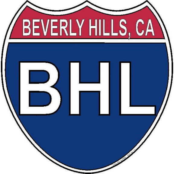 3.8 Inch US Interstate Sticker Beverly Hills California