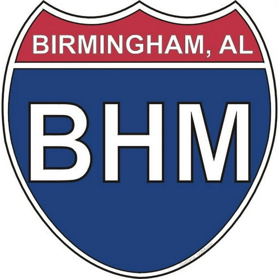 3.8 Inch US Interstate Sticker Birmingham Interstate Sticker