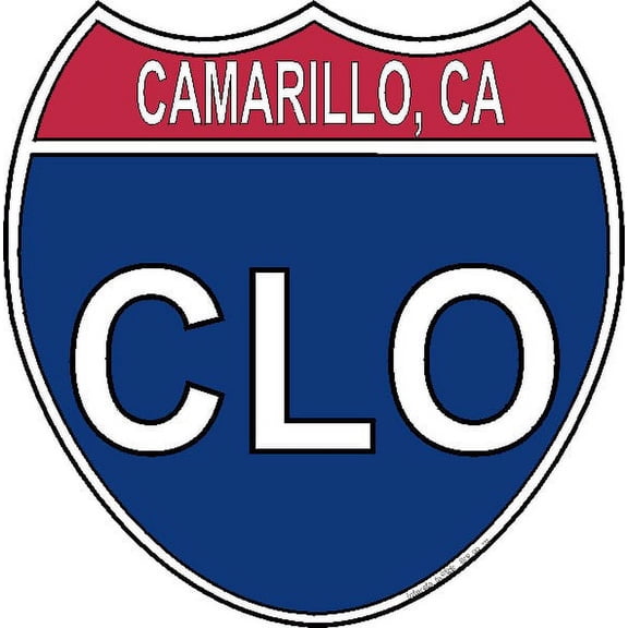 3.8 Inch US Interstate Sticker Camarillo California