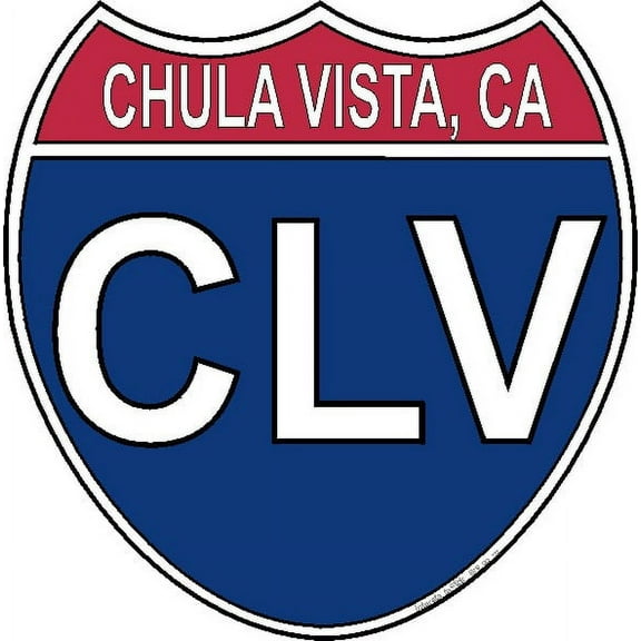 3.8 Inch US Interstate Sticker Chula Vista California