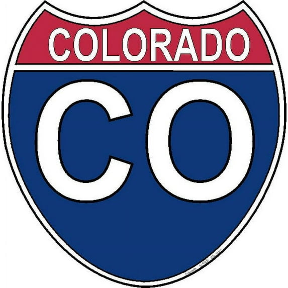 3.8 Inch US Interstate Sticker Colorado