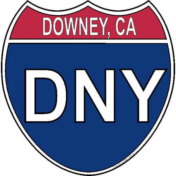 3.8 Inch US Interstate Sticker Downey California