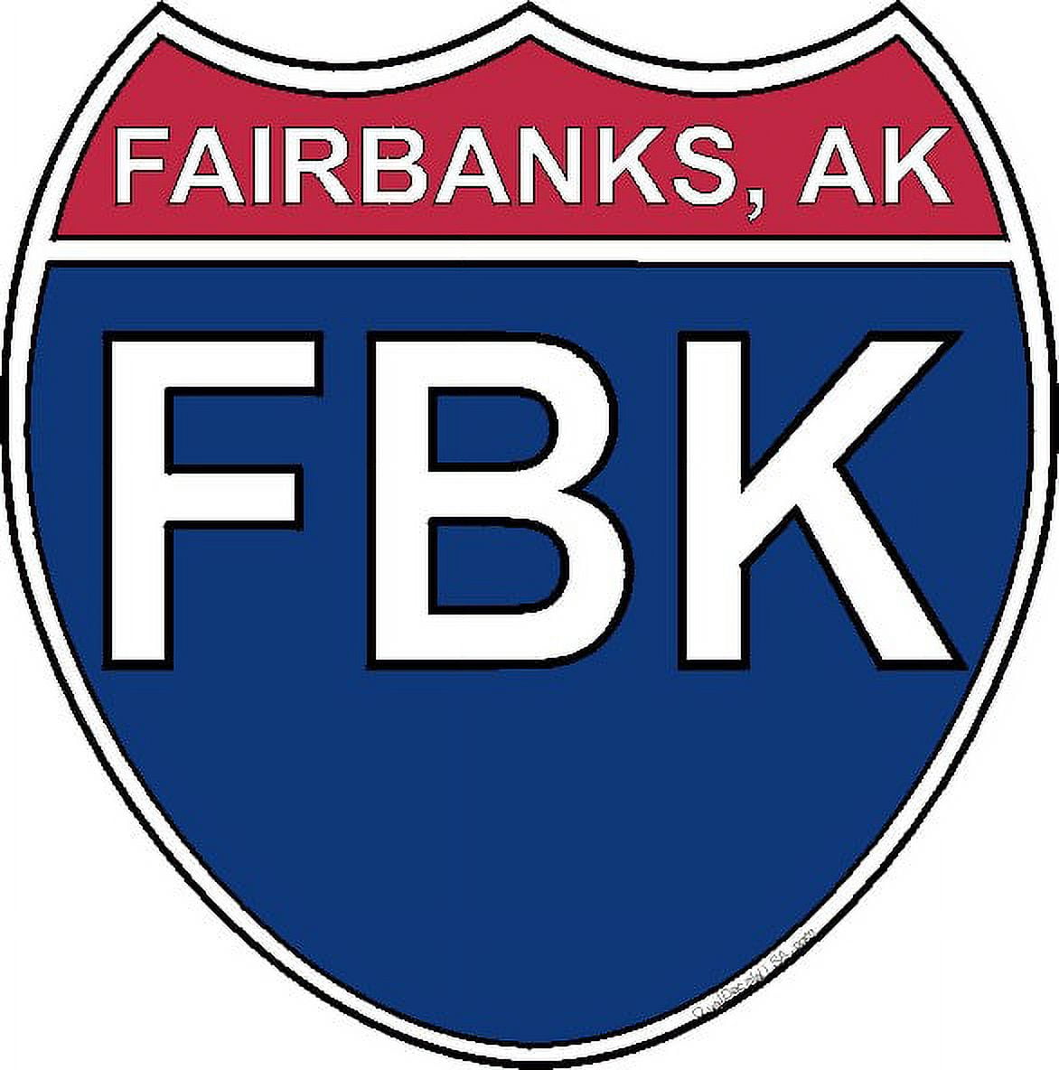 3.8 Inch US Interstate Sticker Fairbanks Alaska - Walmart(03)