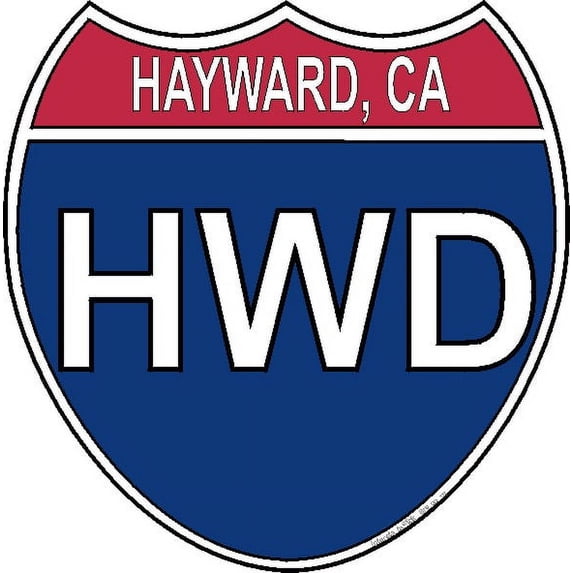 3.8 Inch US Interstate Sticker Hayward California