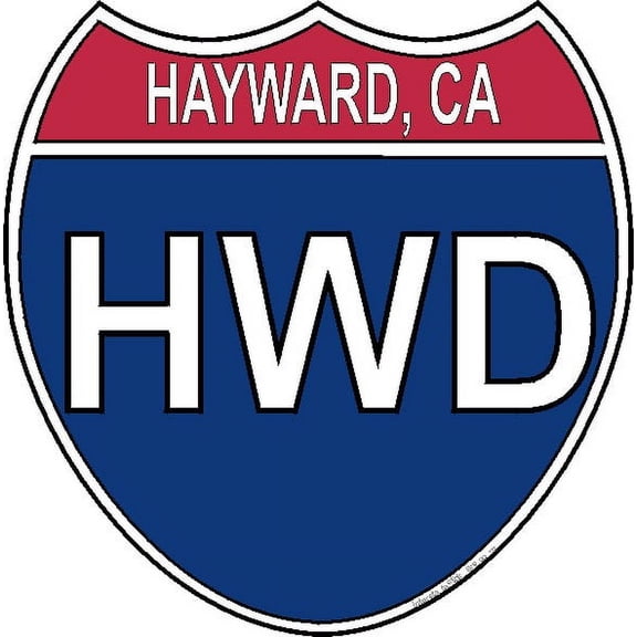 3.8 Inch US Interstate Sticker Hayward California
