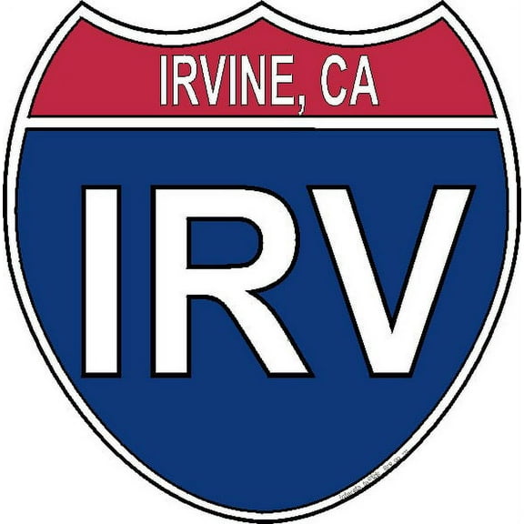 3.8 Inch US Interstate Sticker Irvine California