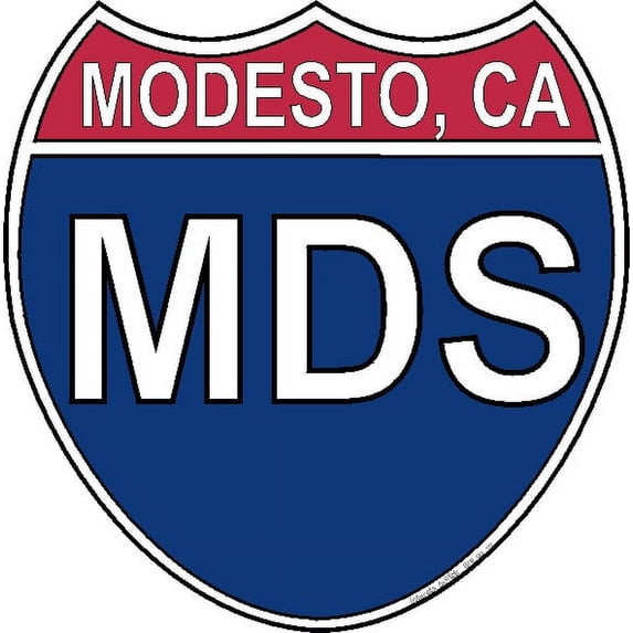 3.8 Inch US Interstate Sticker Modesto California
