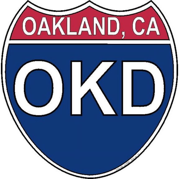 3.8 Inch US Interstate Sticker Oakland California