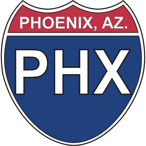 3.8 Inch US Interstate Sticker Phoenix Arizona