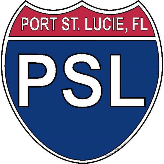 3.8 Inch US Interstate Sticker Port St Lucie Florida