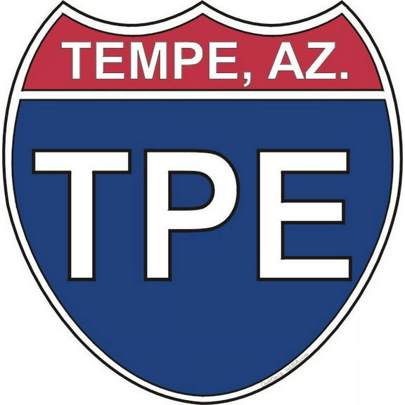 3.8 Inch US Interstate Sticker Tempe Arizona