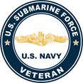thumbnail image 1 of 3.8 Inch US Submarine Force Veteran Gold Dolphins Decal, 1 of 1
