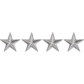 3.8 Inch USMC O-7 / O-10 GENERAL'S STARS RANK DECAL
