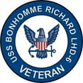 thumbnail image 1 of 3.8 Inch USS Bonhomme Richard LHD-6 Veteran Decal Sticker, 1 of 1