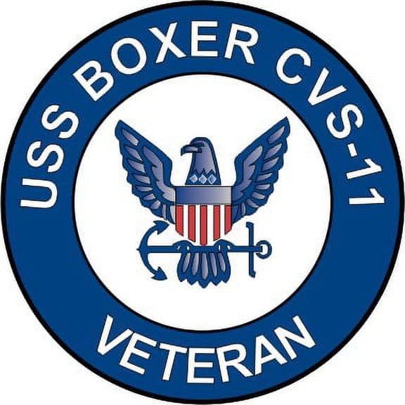 3.8 Inch USS Boxer CVS-11 Veteran Decal Sticker