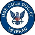 thumbnail image 1 of 3.8 Inch USS Cole DDG-67 Veteran Decal Sticker, 1 of 1