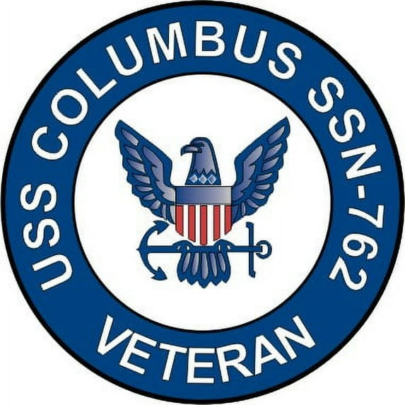 3.8 Inch USS Columbus SSN-762 Veteran Decal Sticker