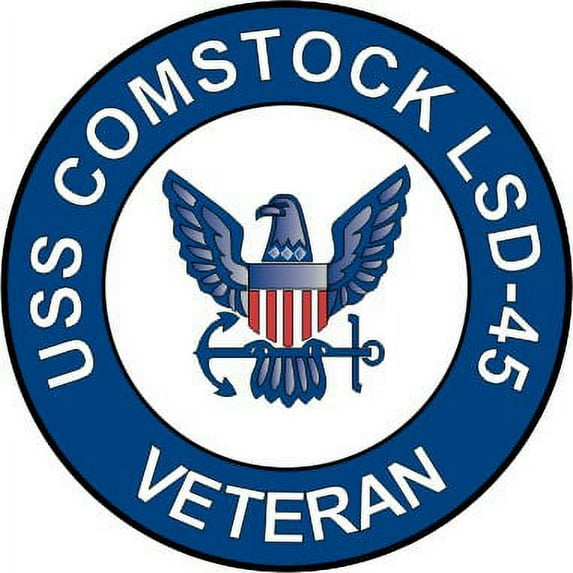 3.8 Inch USS Comstock LSD-45 Veteran Decal Sticker