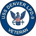 thumbnail image 1 of 3.8 Inch USS Denver LPD-9 Veteran Decal Sticker, 1 of 1
