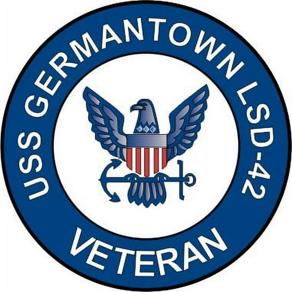 3.8 Inch USS Germantown LSD-42 Veteran Decal Sticker