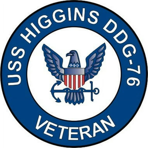 3.8 Inch USS Higgins DDG-76 Veteran Decal Sticker