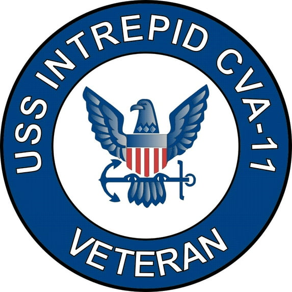 3.8 Inch USS Intrepid CVA-11 Veteran Sticker Decal