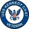thumbnail image 1 of 3.8 Inch USS Kennedy CV-67 Veteran Decal Sticker, 1 of 1