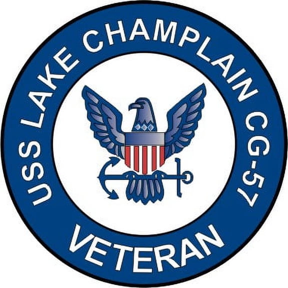 3.8 Inch USS Lake Champlain CG-57 Veteran Decal Sticker