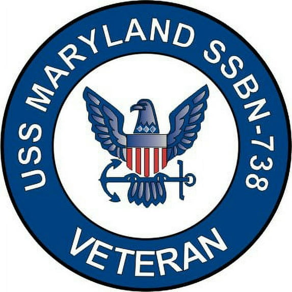3.8 Inch USS Maryland SSBN-738 Veteran Decal Sticker