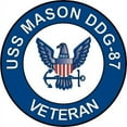 thumbnail image 1 of 3.8 Inch USS Mason DDG-87 Veteran Decal Sticker, 1 of 1