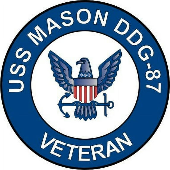 3.8 Inch USS Mason DDG-87 Veteran Decal Sticker
