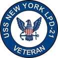 thumbnail image 1 of 3.8 Inch USS New York LPD-21 Veteran Decal Sticker, 1 of 1