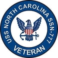 thumbnail image 1 of 3.8 Inch USS North Carolina SSN-777 Veteran Decal Sticker, 1 of 1