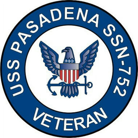 3.8 Inch USS Pasadena SSN-752 Veteran Decal Sticker