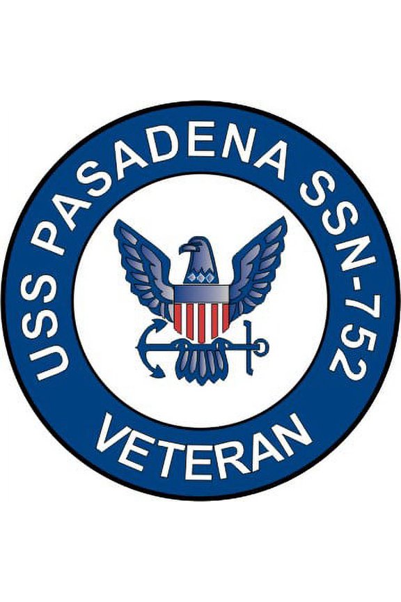 3.8 Inch USS Pasadena SSN-752 Veteran Decal Sticker