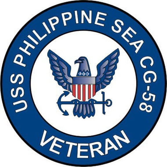 3.8 Inch USS Philippine Sea CG-58 Veteran Decal Sticker