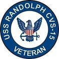 thumbnail image 1 of 3.8 Inch USS Randolph CVS-15 Veteran Decal Sticker, 1 of 1
