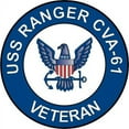 thumbnail image 1 of 3.8 Inch USS Ranger CVA-61 Veteran Decal Sticker, 1 of 1