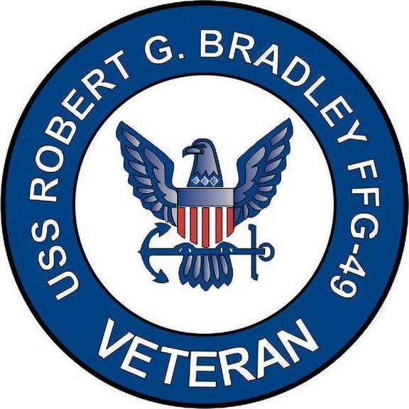 3.8 Inch USS Robert C Bradley FFG-49 Veteran Decal Sticker