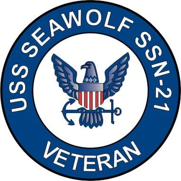 3.8 Inch USS Seawolf SSN-21 Veteran Decal Sticker