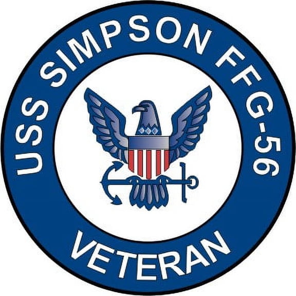 3.8 Inch USS Simpson FFG-56 Veteran Decal Sticker