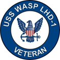 thumbnail image 1 of 3.8 Inch USS Wasp LHD-1 Veteran Decal Sticker, 1 of 1