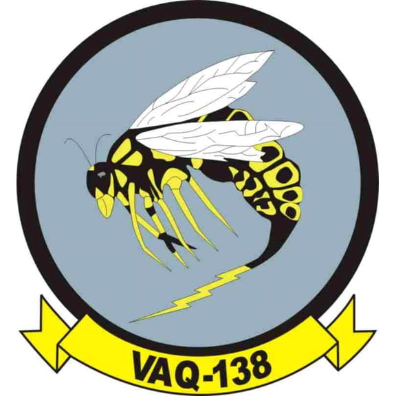 3.8 Inch VAQ-138 'Yellow Jackets' Patch Decal