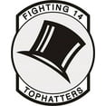 thumbnail image 1 of 3.8 Inch VF-14 Fighting 14 Tophatters Patch Decal, 1 of 2