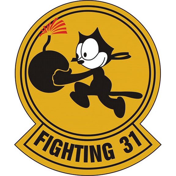 3.8 Inch VF-31 'Fighting 31' Patch Decal